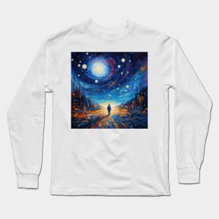 Starry Night Fantasy Long Sleeve T-Shirt